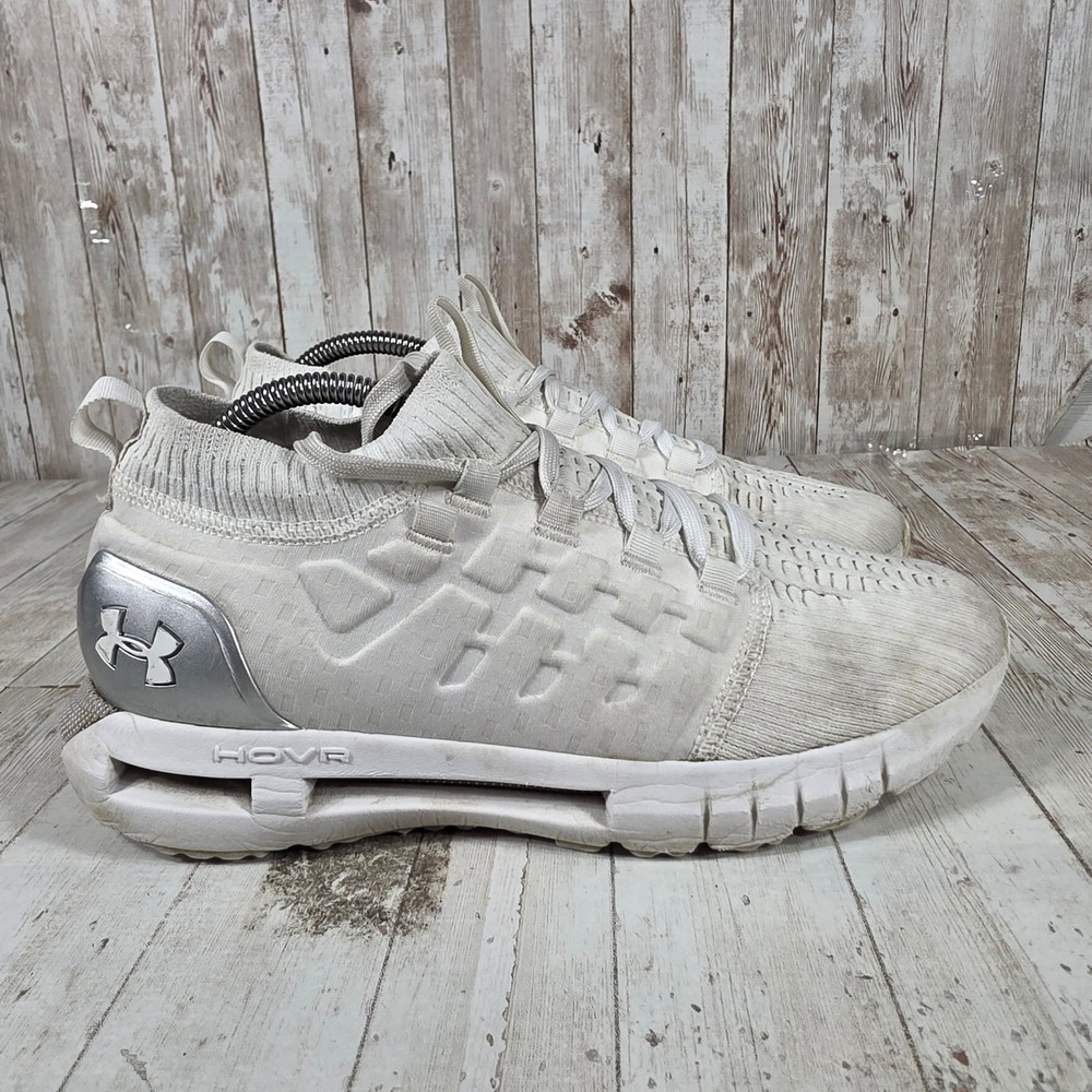 Under Armour HOVR Phantom 3 SE Womens Running Shoes White Silver 3028384-101 8.5